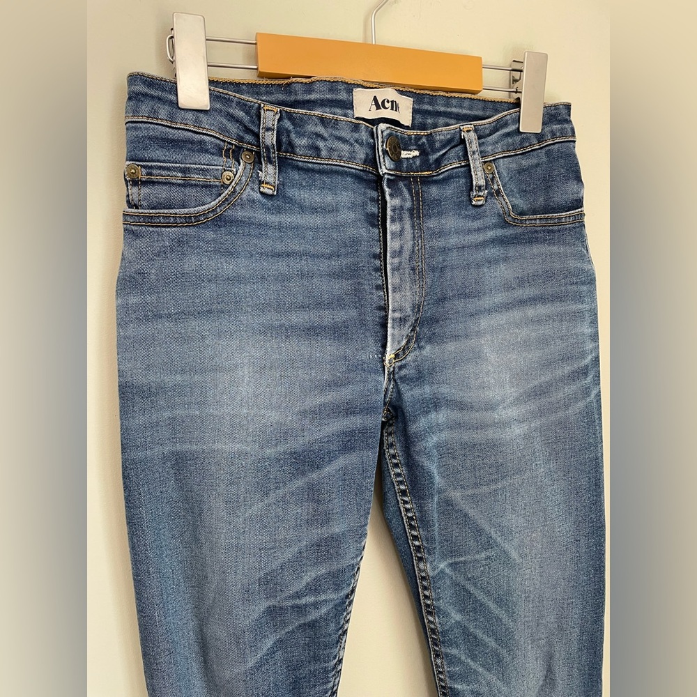 Acne Studios Flex Fresh Long Jeans Women’s Size 29/34 Tall Skinny Slim - Picture 2 of 10
